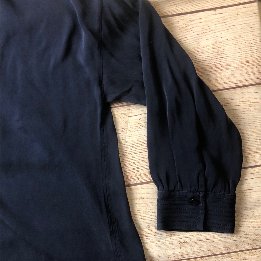 Vince Silk Shirred Drape Pullover blouse - Picture 4 of 7